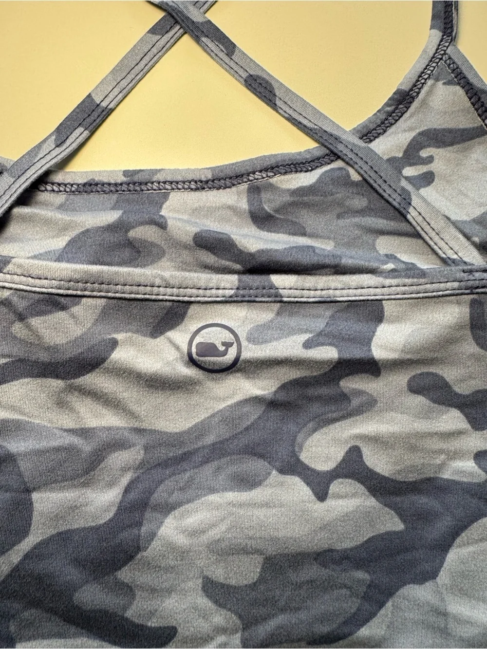 Vineyard Vines Performance ~Soft Sports Bra ~Camo/Blue Gray loungewear ~ Size XL